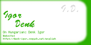 igor denk business card